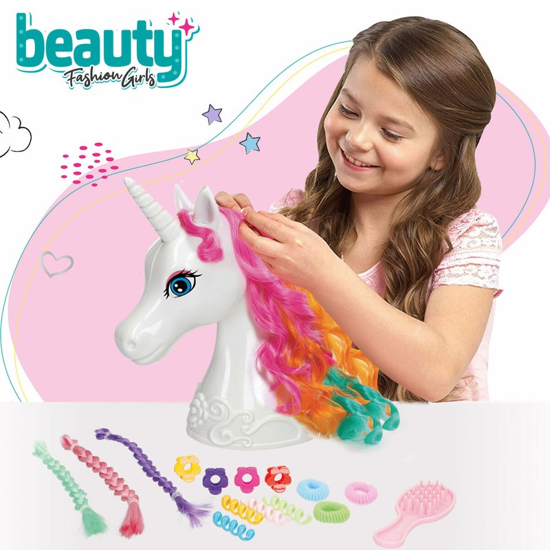 Desarrollo motricidad fina niños con accesorios de pelo de unicornio