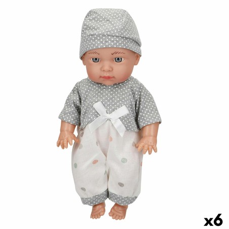 Muñeco Bebé Hablador con ropita de lunares y gorrito a juego