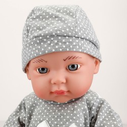 Muñeco Bebé Hablador con ropita de lunares y gorrito a juego 2