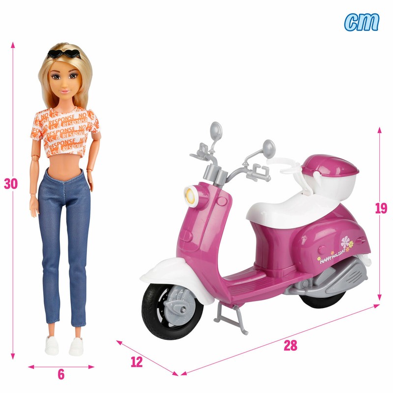 Set de juego imaginación niñas con muñeca y vehículo