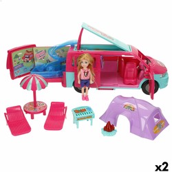 Playset Muñeca Camping Bella con furgoneta de aventura