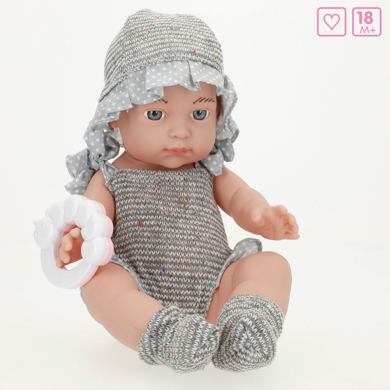 Muñeco bebé suave de tela y plástico, seguro para +18 meses