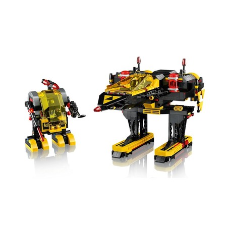 Nave espacial LEGO Blacktron Renegade en acción