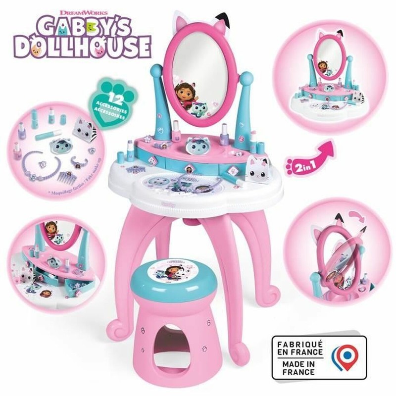 Set de Maquillaje Infantil Smoby Gabby's Dollhouse Rosa - Juguetes construcción niños