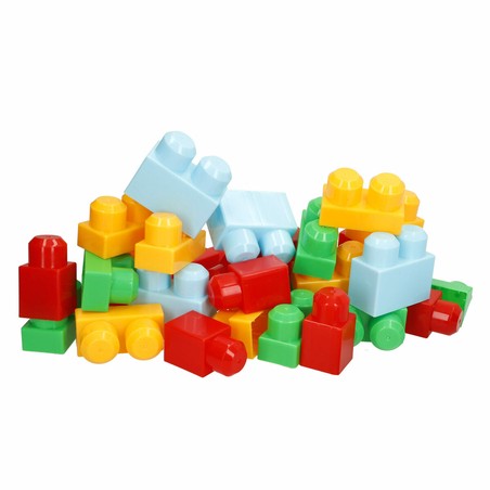 Bloques construcción infantiles tubo cohete colores