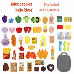 set alimentos juguete con carrito de compra lleno 2