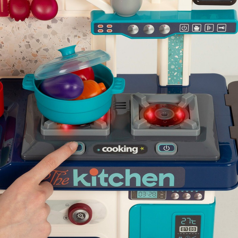 Juego de cocina para niños: Cocina de juguete My Colors con horno y frigorífico