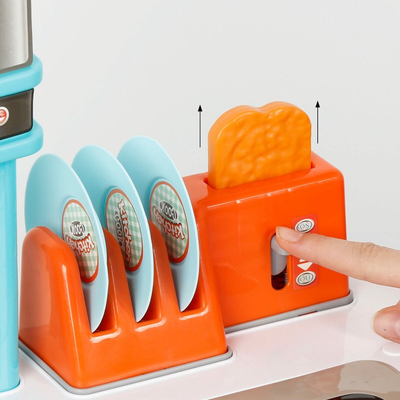 Cocinita con Accesorios para niños, vista frontal.