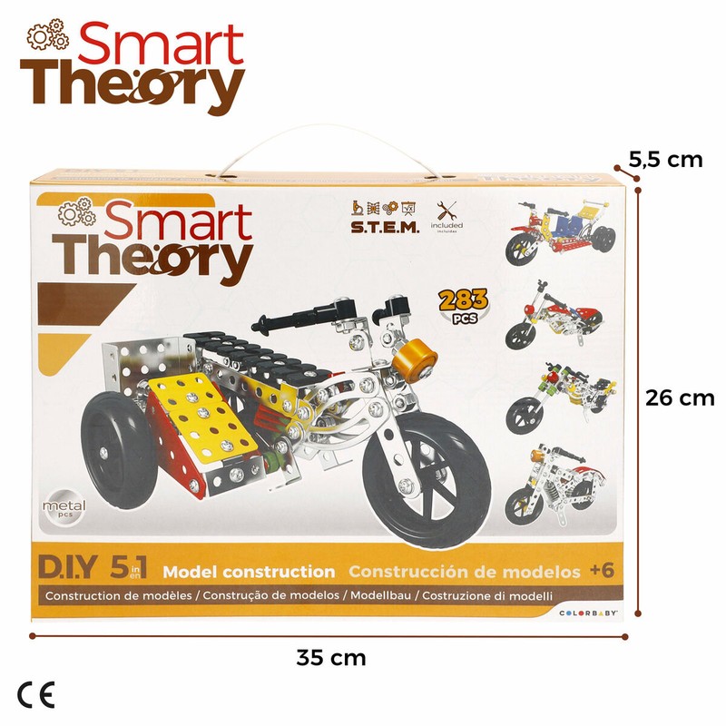 Bloques construcción infantiles: Niños montando moto deportiva