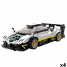 Juguetes construcción niños: Coche Pagani Zonda R RASTAR montado, vista frontal.