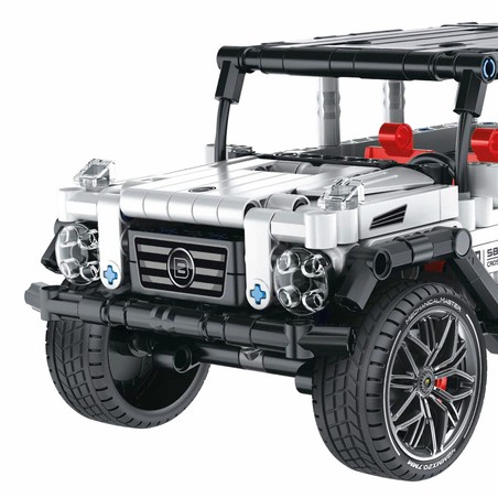 Bloques construcción infantiles para montar coche con sistema pull-back