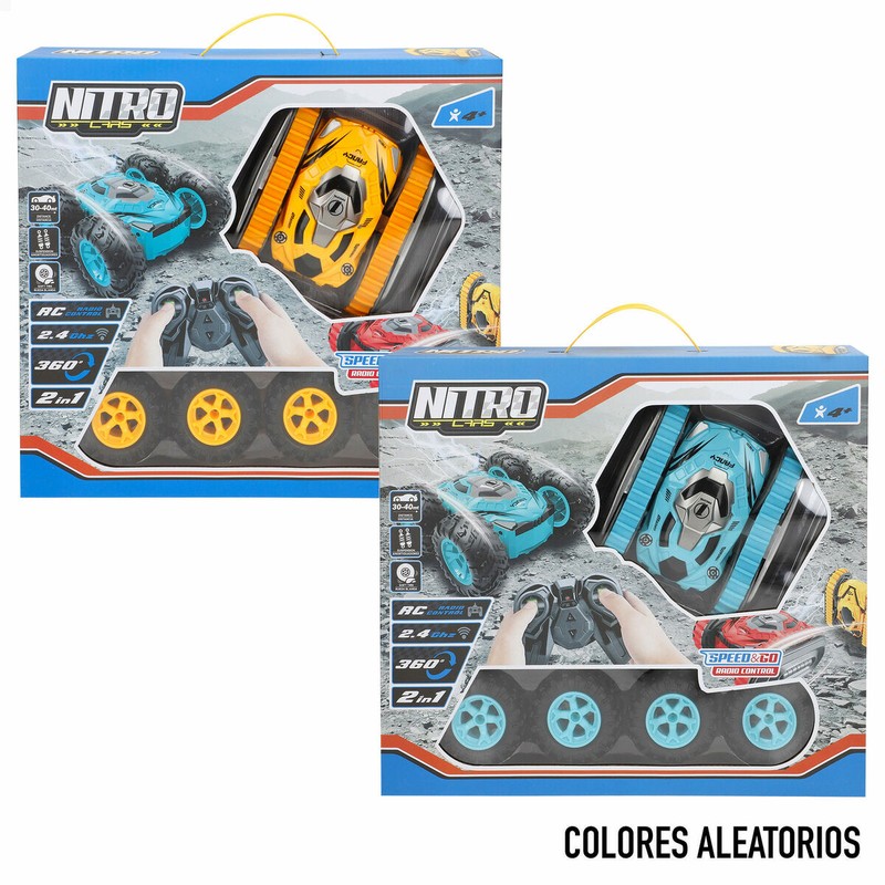 Coche teledirigido transformable con ruedas y orugas