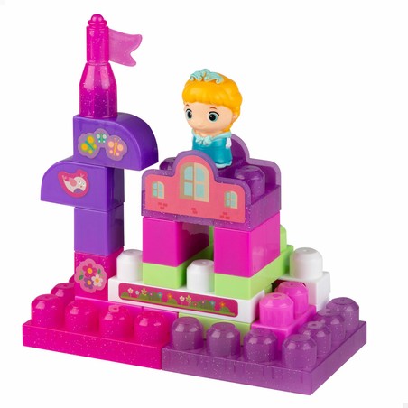 Castillo de princesa construido con bloques para niños