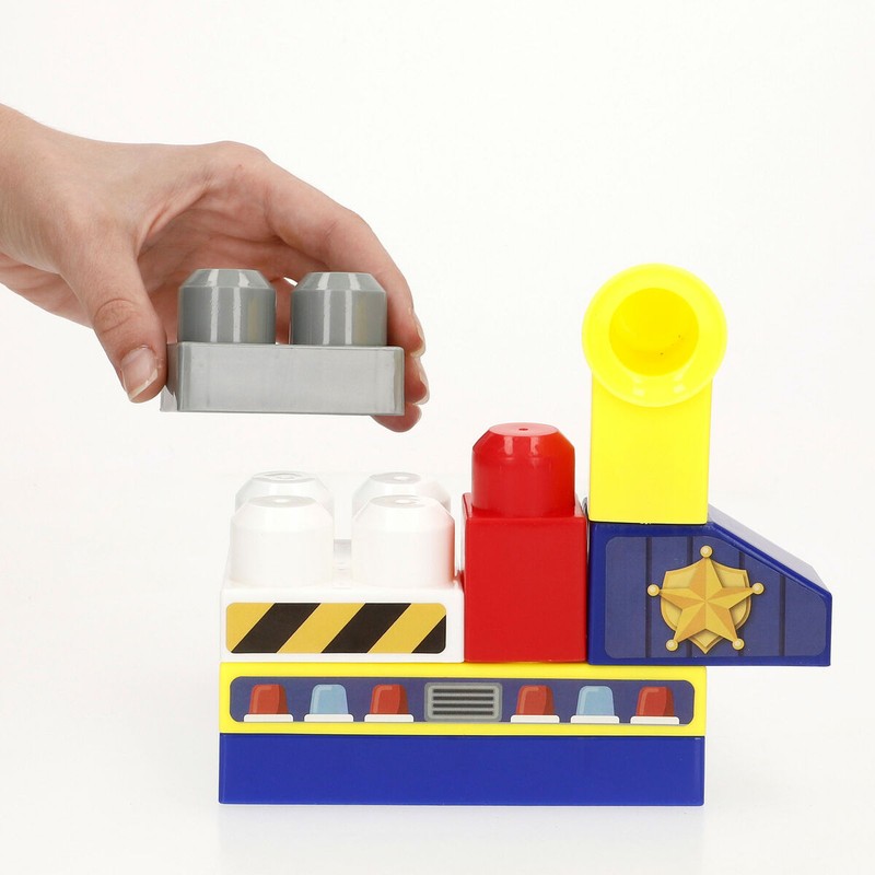 Bloques apilables bebé: comisaría con accesorios