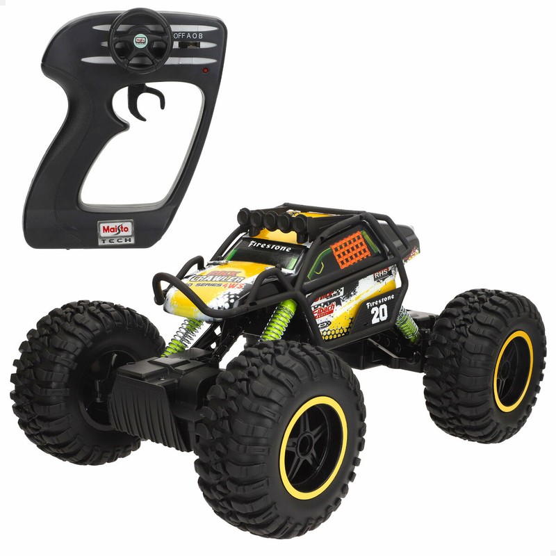 Vista lateral del Maisto Rock Crawler Pro, robusto y potente