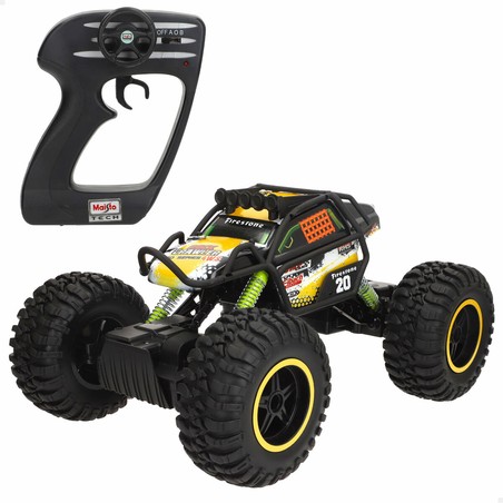 Vista lateral del Maisto Rock Crawler Pro, robusto y potente