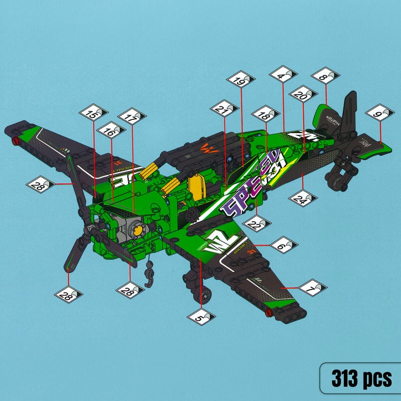 Avión de rescate desmontable - Componentes y manual