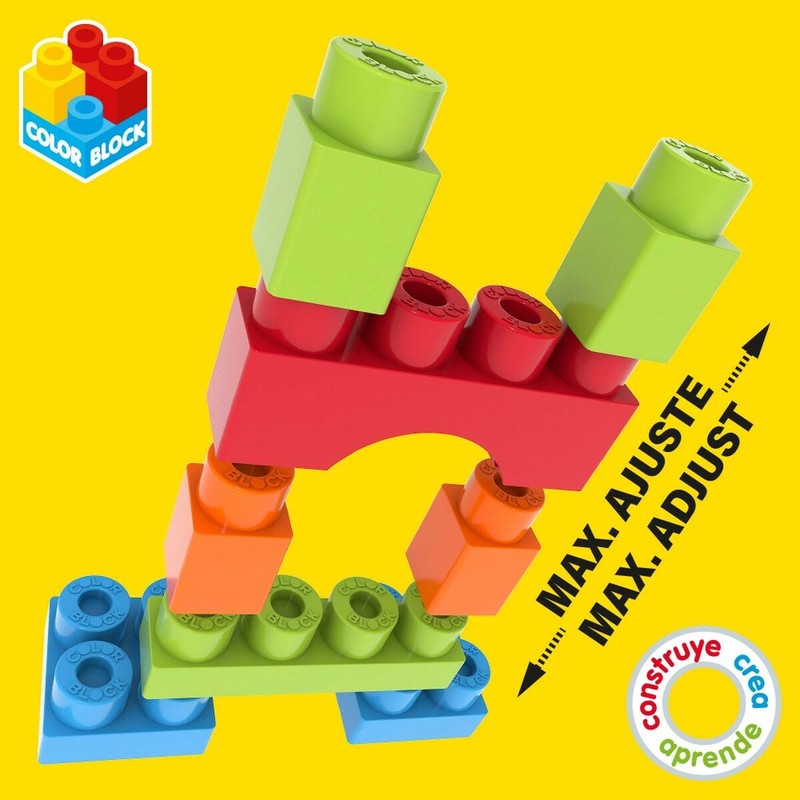 Bloques construcción infantiles en bolsa de transporte