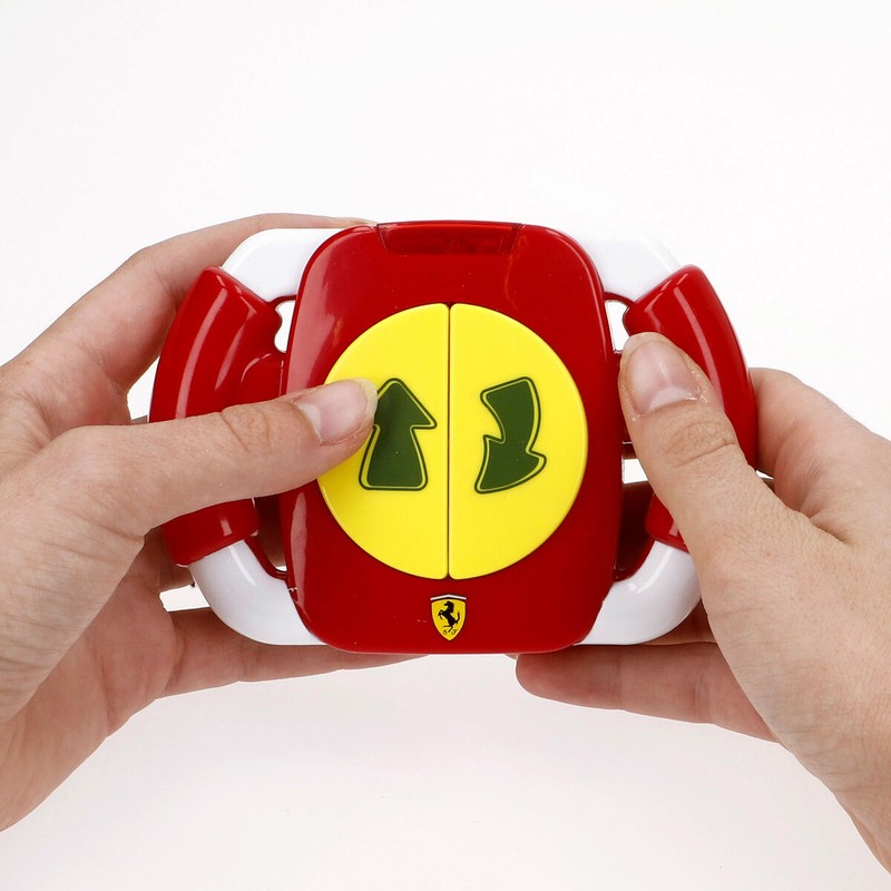 Coche teledirigido Ferrari rojo para niños, vista lateral