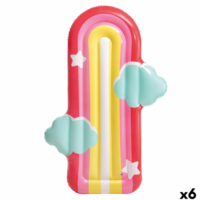 colchoneta hinchable arcoíris Intex para relajarse en el agua