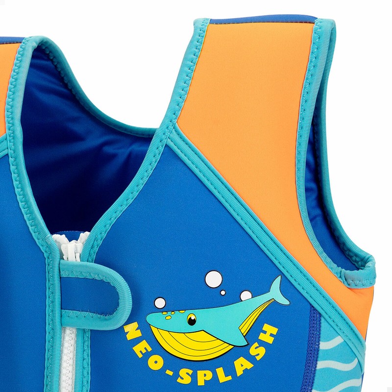 Vista trasera del chaleco salvavidas neopreno para niños de 11-19 kg