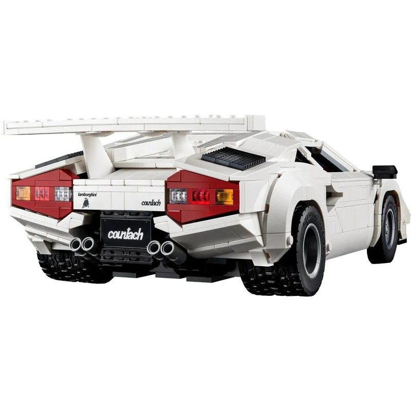 Lego ICONS Lamborghini Countach 5000 Quattrovalvole, vista trasera