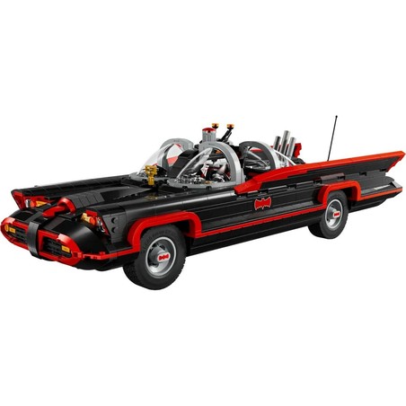 Lego 76328: vista lateral del Batmobile de la serie clásica