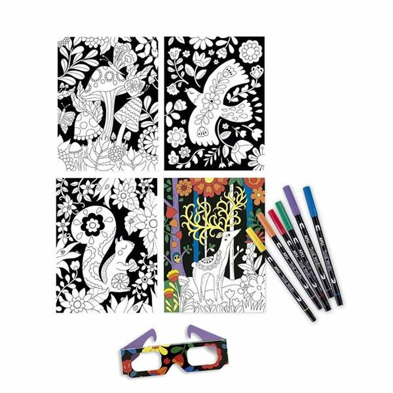 Materiales seguros y variados para proyectos de arte infantil, ideal para desarrollar la imaginación