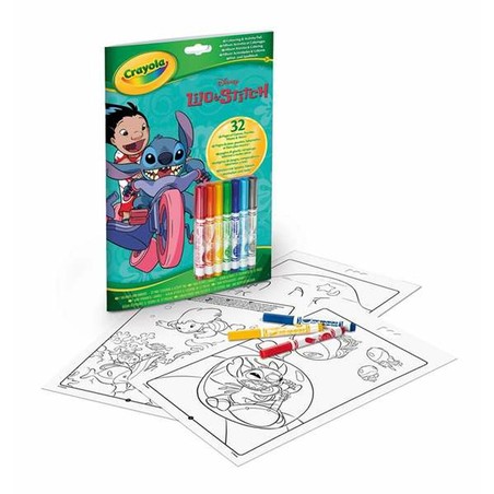 Detalle de set pintura niños Crayola con personajes de Lilo y Stitch