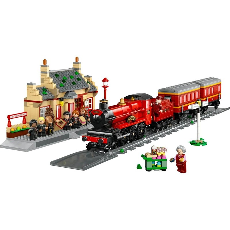 Minifiguras LEGO Harry Potter, Ron y Hermione en el Hogwarts Express