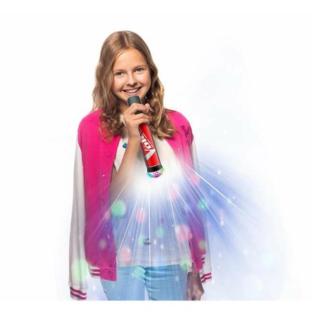 Detalle del juguete karaoke portátil, ideal para desarrollo musical infantil