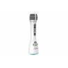 Micrófono Karaoke Infantil blanco con luces, ideal para niños +8 años.