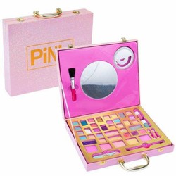 Set de maquillaje infantil Pink It Selfie con maletín abierto