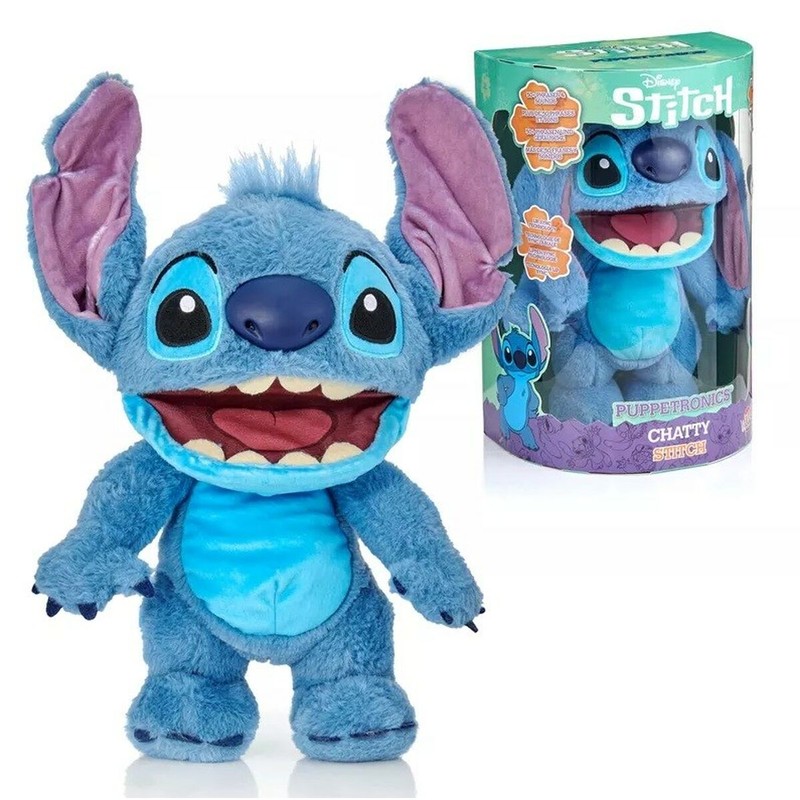 Mascota Interactiva Stitch Real FX Chatty Stitch, peluche azul que habla