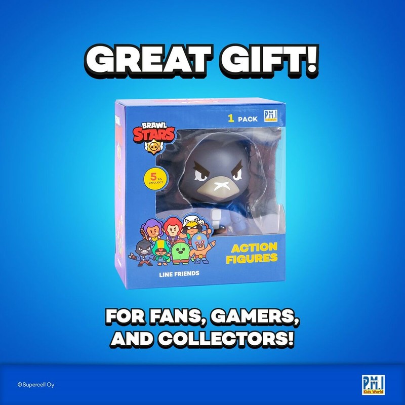 Juguete personaje Brawl Stars Crow, postura dinámica