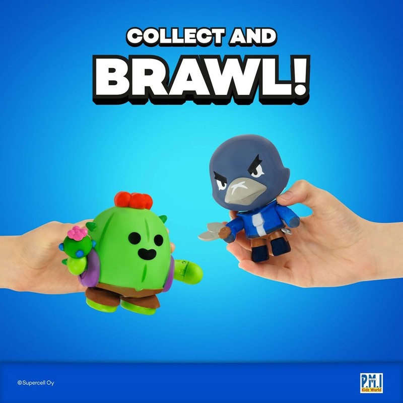 Muñeco Brawl Stars Crow oficial, vista lateral