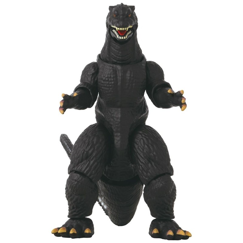 Figura acción Godzilla Bandai, vista lateral con detalles esculpidos