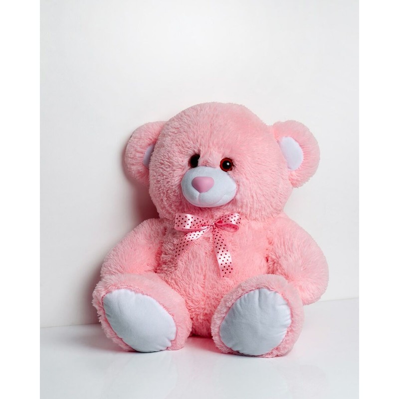 Detalle del material de felpa del oso de peluche lavable a mano