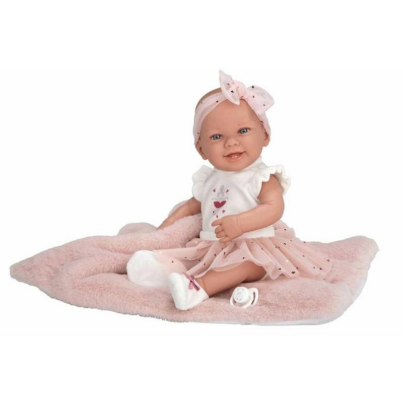 Muñeca bebé Arias Zoe con vestido de bailarina rosa