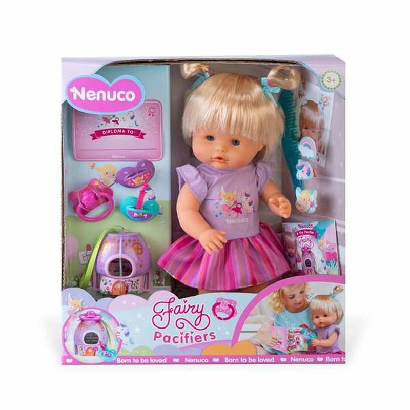 Muñeco bebé Nenuco Fairy 35 cm con alas rosas