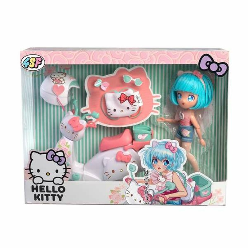 Muñeca Hello Kitty para niñas, con embalaje en español.