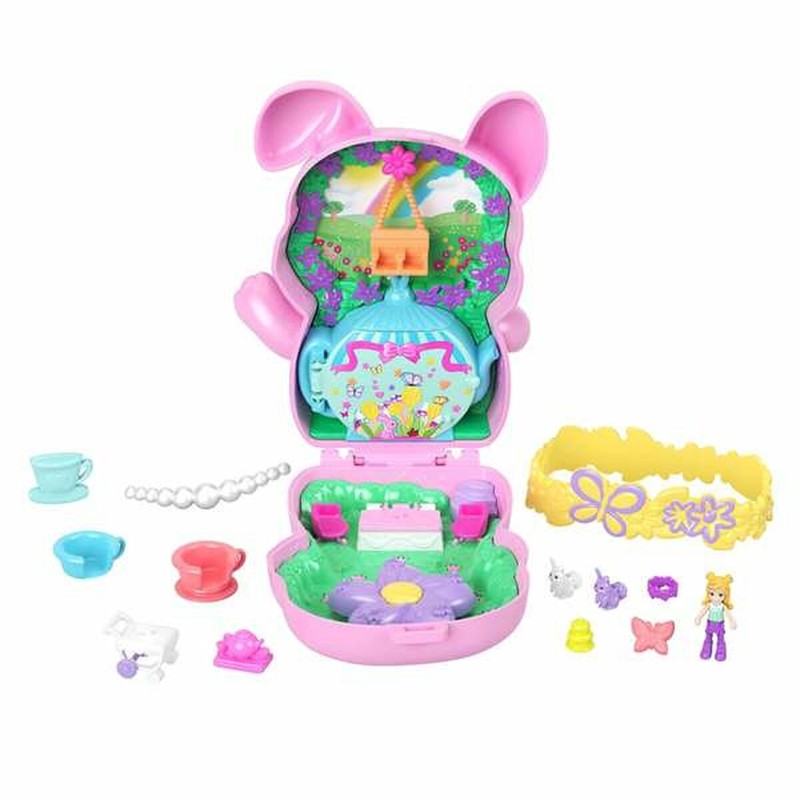 Mini muñecas Polly Pocket en un playset compacto multicolor