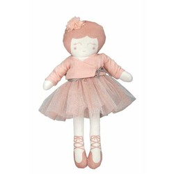 Muñeca de trapo bailarina Arias Elegance en su tutú rosa, ideal para niñas.