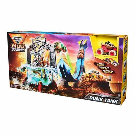 Pista coches Monster Jam con camión que cambia de color