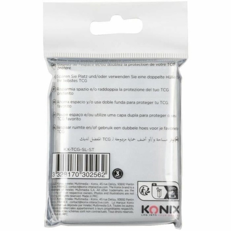 Colección de cartas protegida con fundas transparentes KONIX