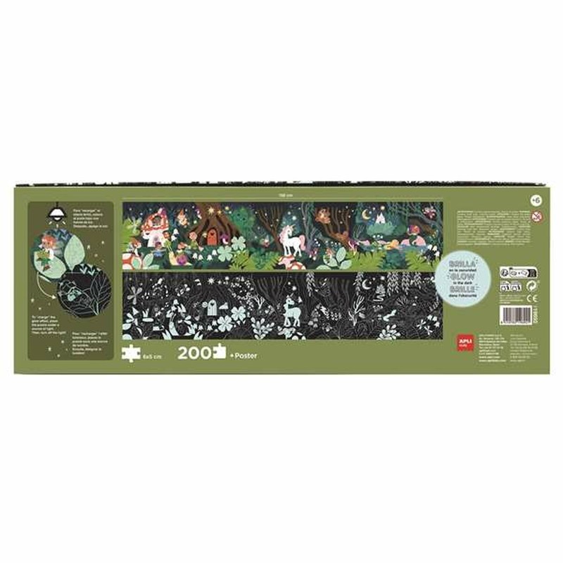 Juego de mesa puzzle fluorescente para niños 5 años