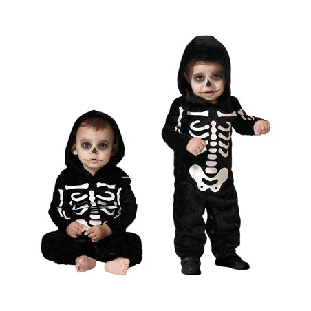 Disfraces niños: Disfraz de esqueleto para bebés Halloween, suave y seguro.