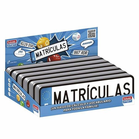 Falomir Matriculas, un juego de mesa educativo infantil divertido