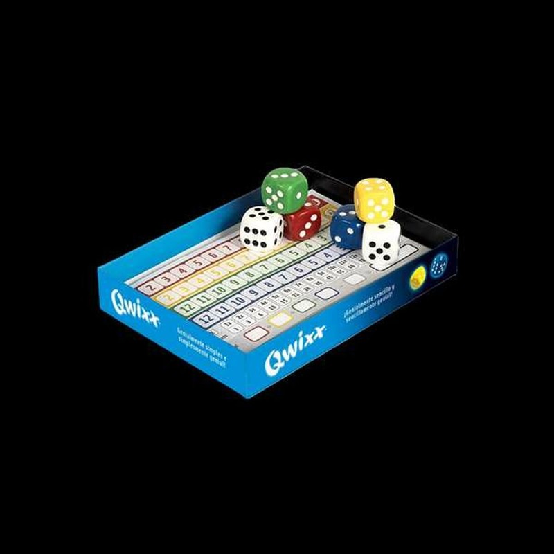 Juego educativo Qwixx con dados de colores para niños y adultos