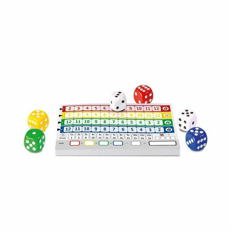 Caja del juego de mesa Qwixx mostrando su diseño compacto
